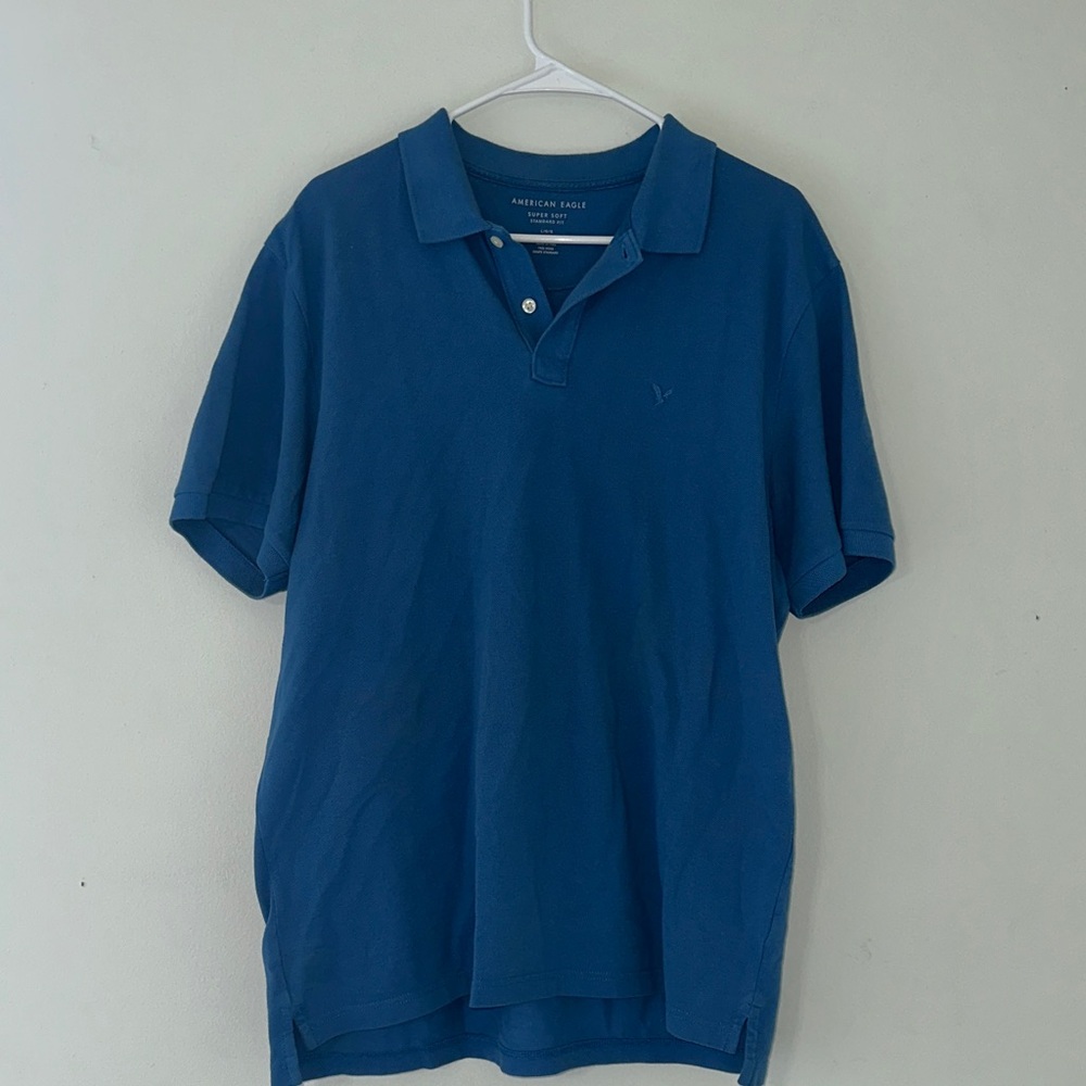 American Eagle Outfitters Classic Blue Polo Shirt